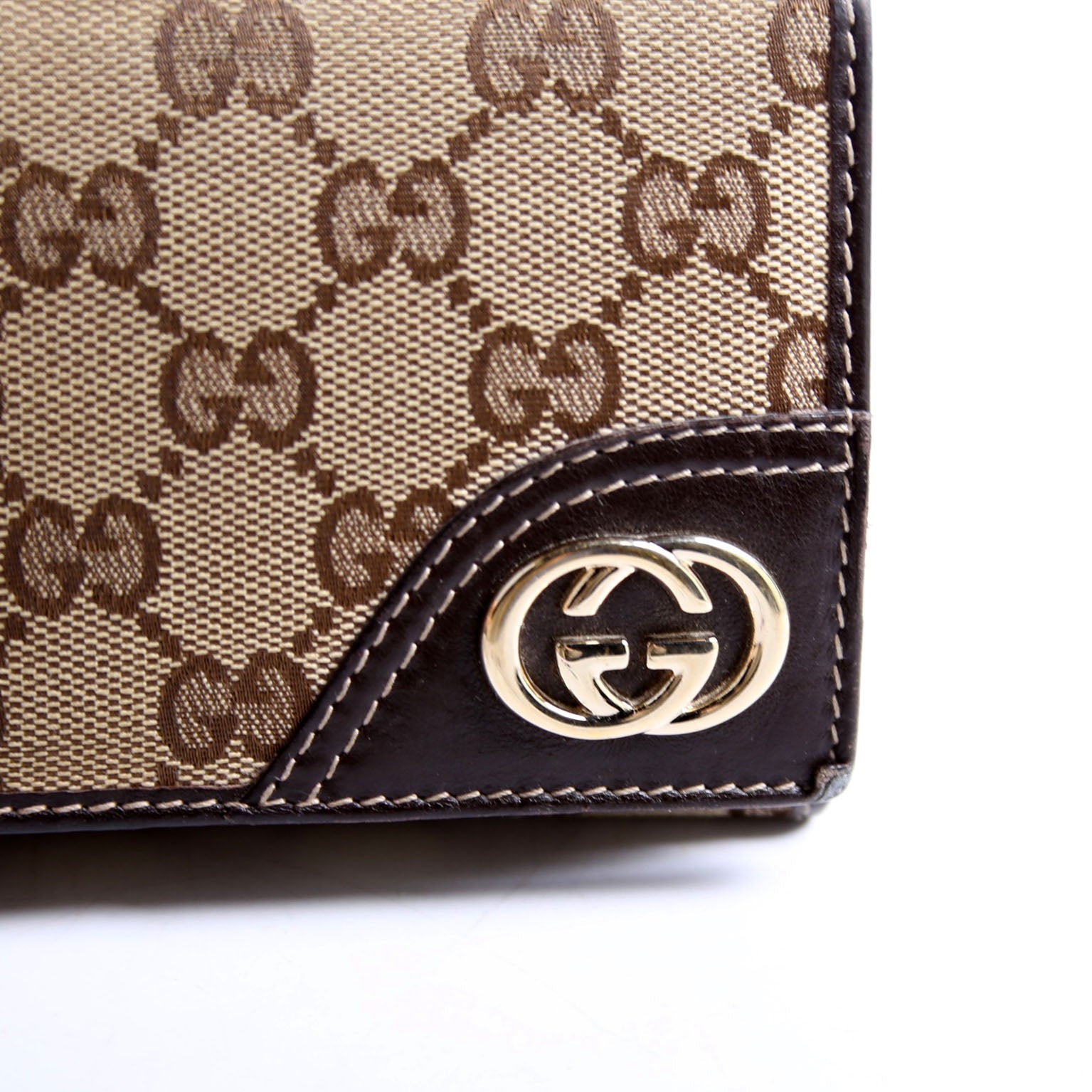 181593 GG Canvas Britt Continental Wallet Brown