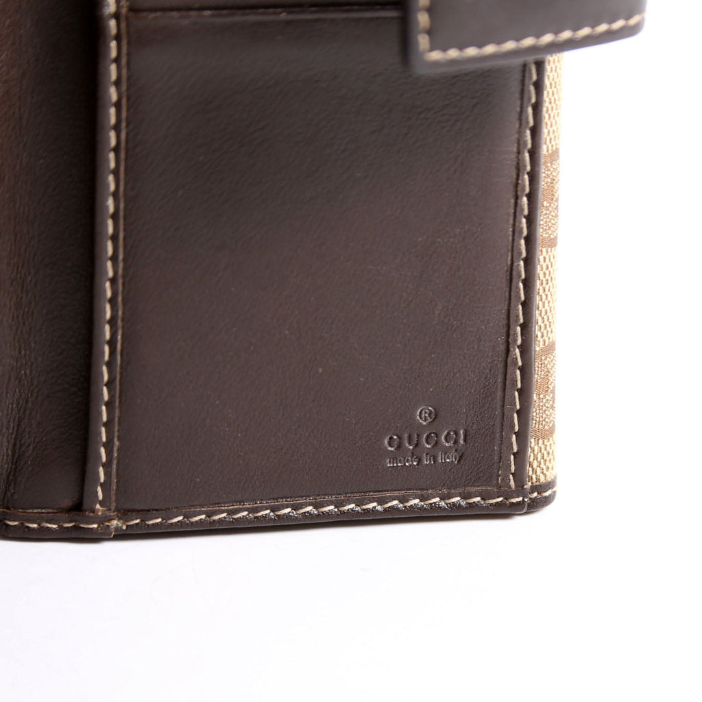 181593 GG Canvas Britt Continental Wallet Brown
