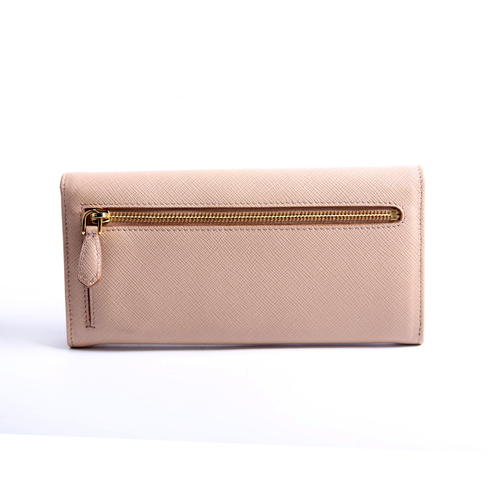 Saffiano Lux Continental Wallet Beige
