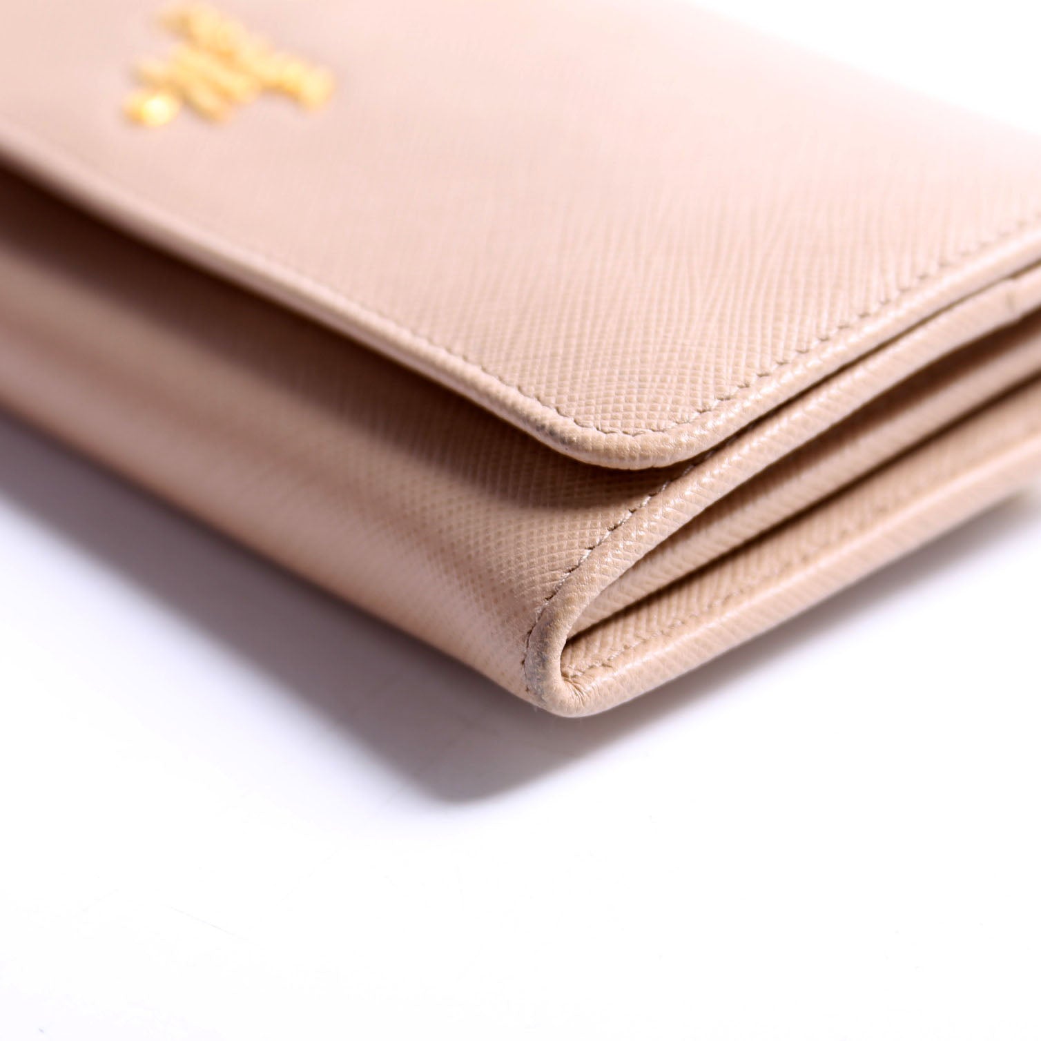 Saffiano Lux Continental Wallet Beige