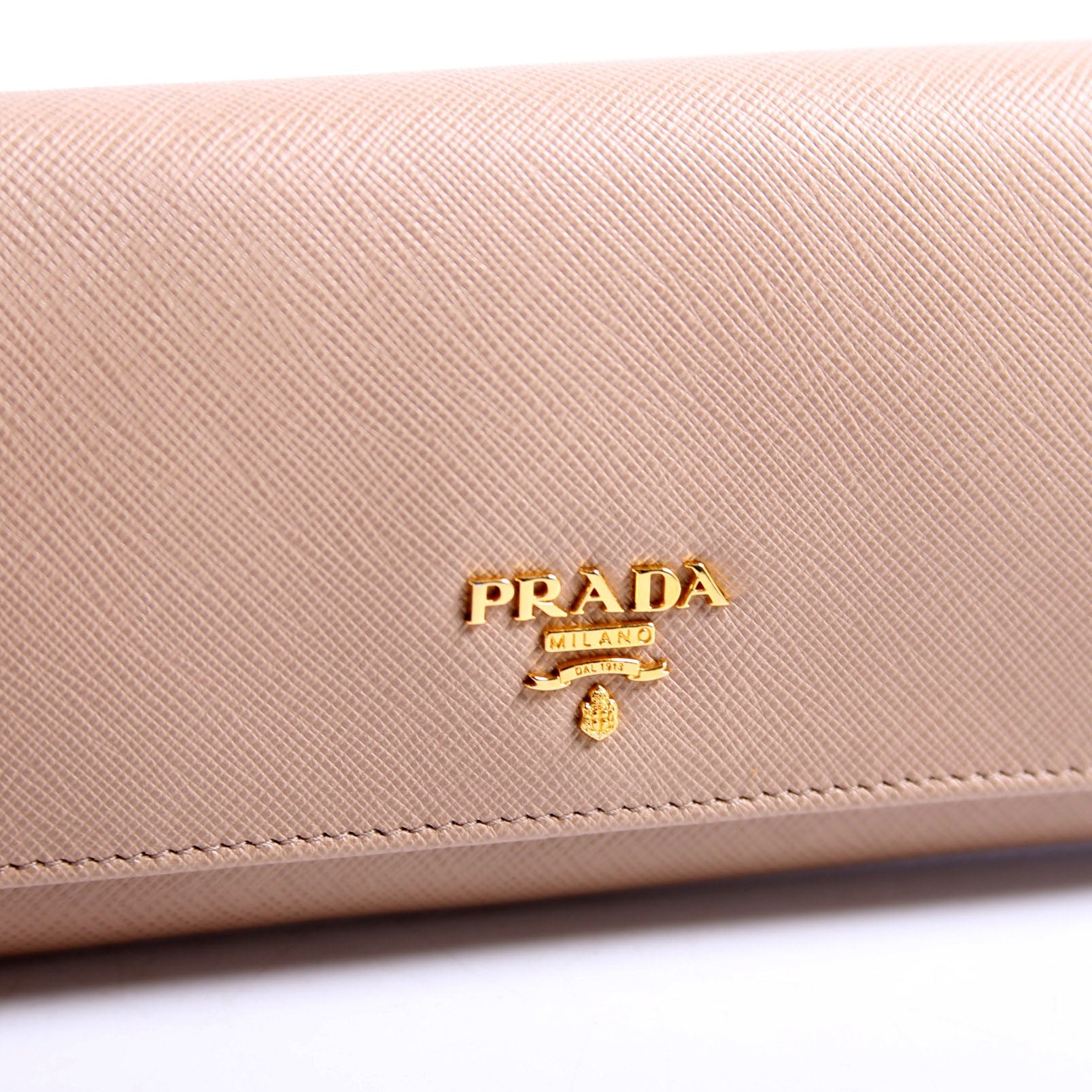 Saffiano Lux Continental Wallet Beige