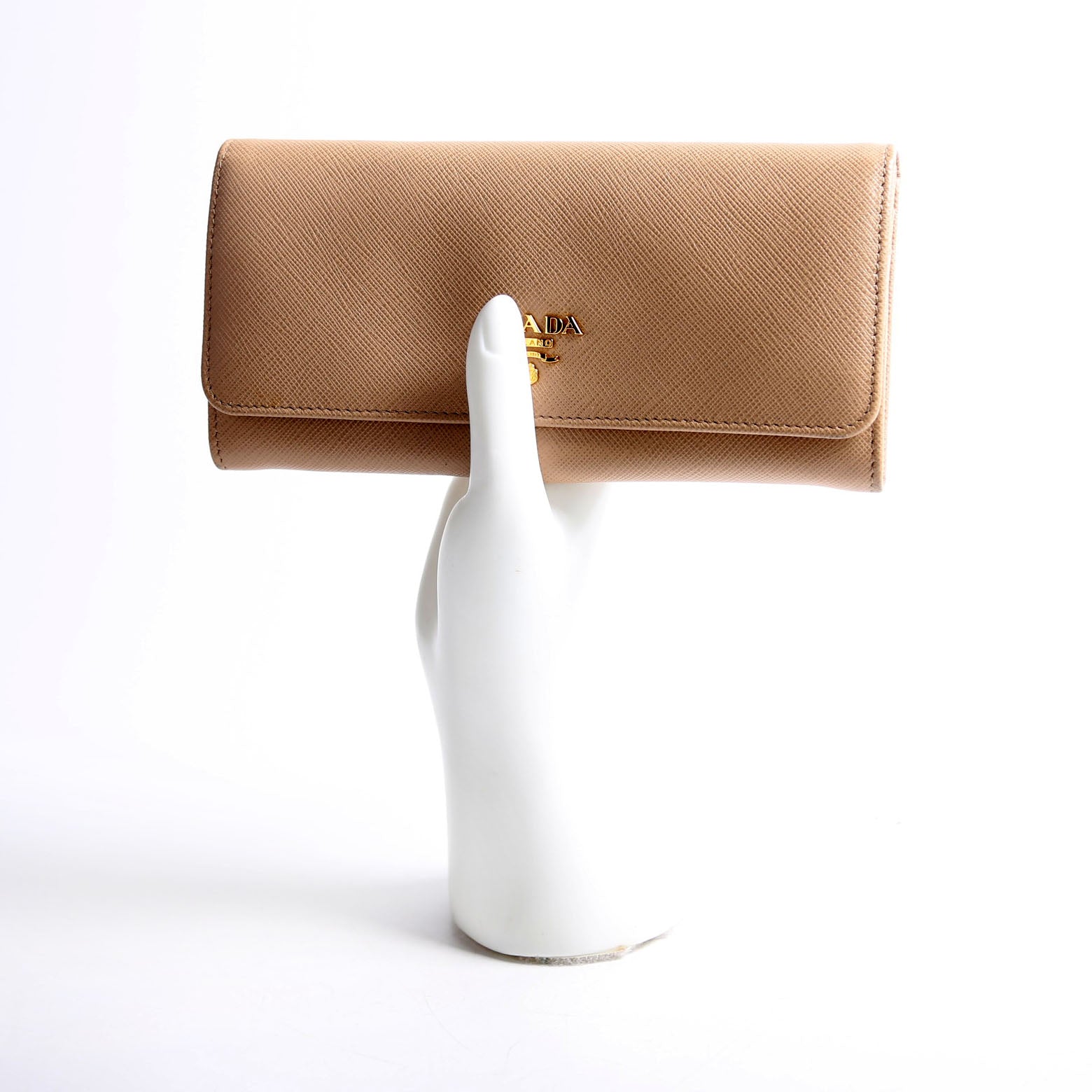 Saffiano Lux Continental Wallet Beige