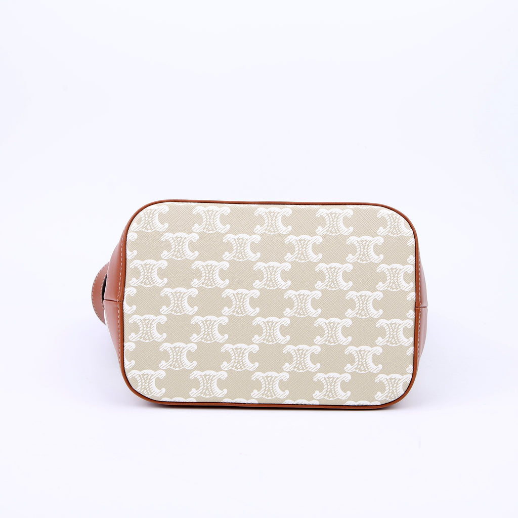 Triomphe Small Bucket Bag Tan