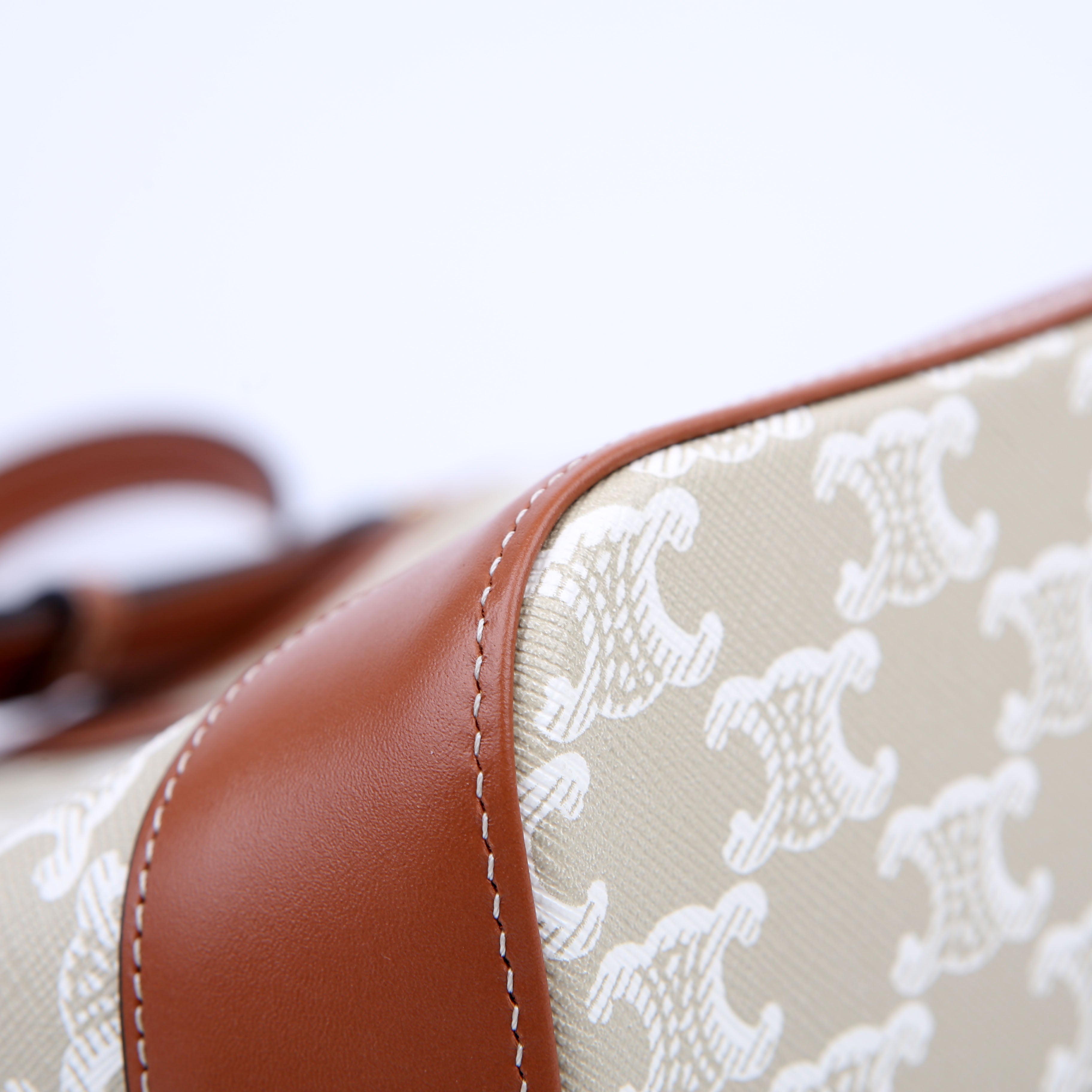 Triomphe Small Bucket Bag Tan