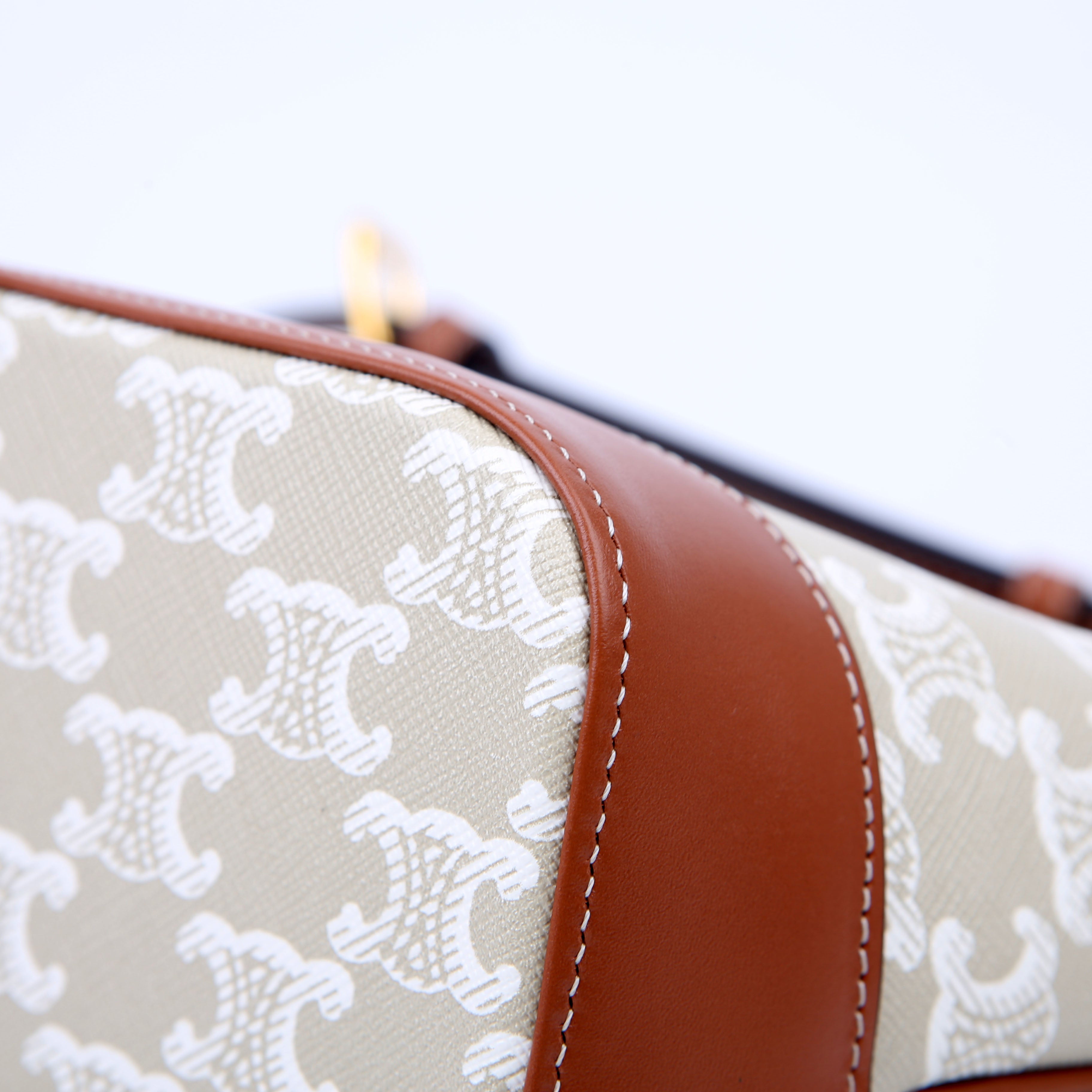 Triomphe Small Bucket Bag Tan
