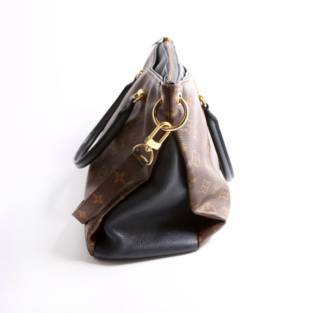 Pallas Tote Monogram Leather Side Navy