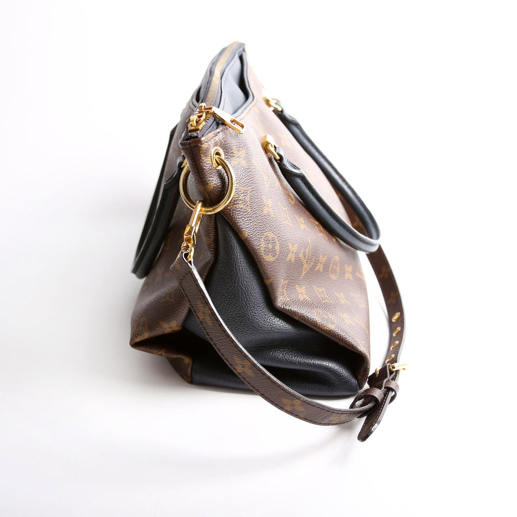 Pallas Tote Monogram Leather Side Navy