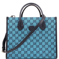 Gucci 659983 GG Canvas Interlocking GG Small Tote Blue