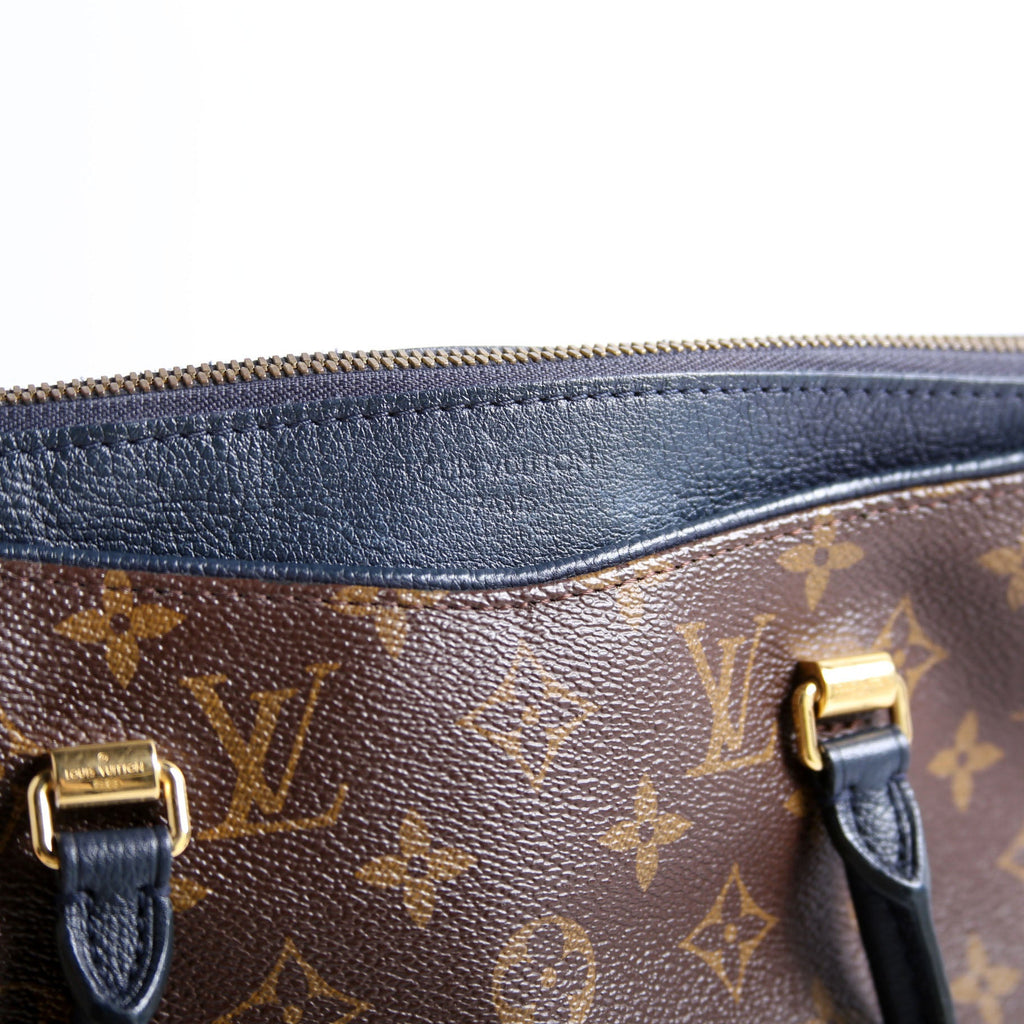 Pallas Tote Monogram Leather Side Navy