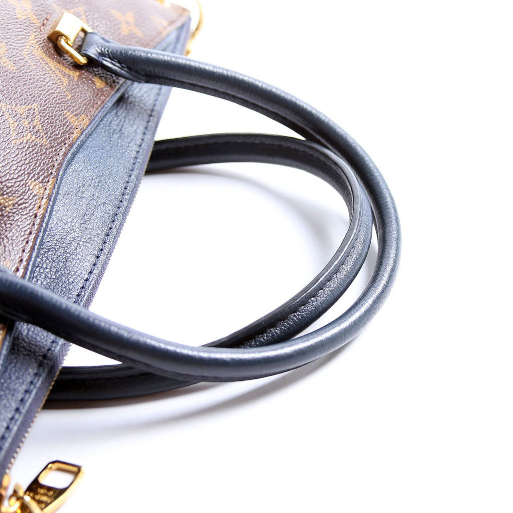 Pallas Tote Monogram Leather Side Navy