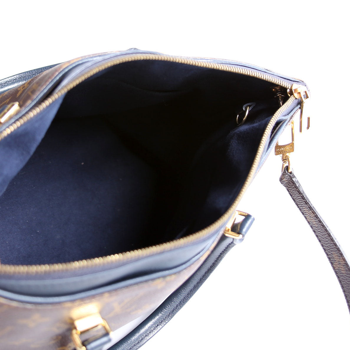 Pallas Tote Monogram Leather Side Navy