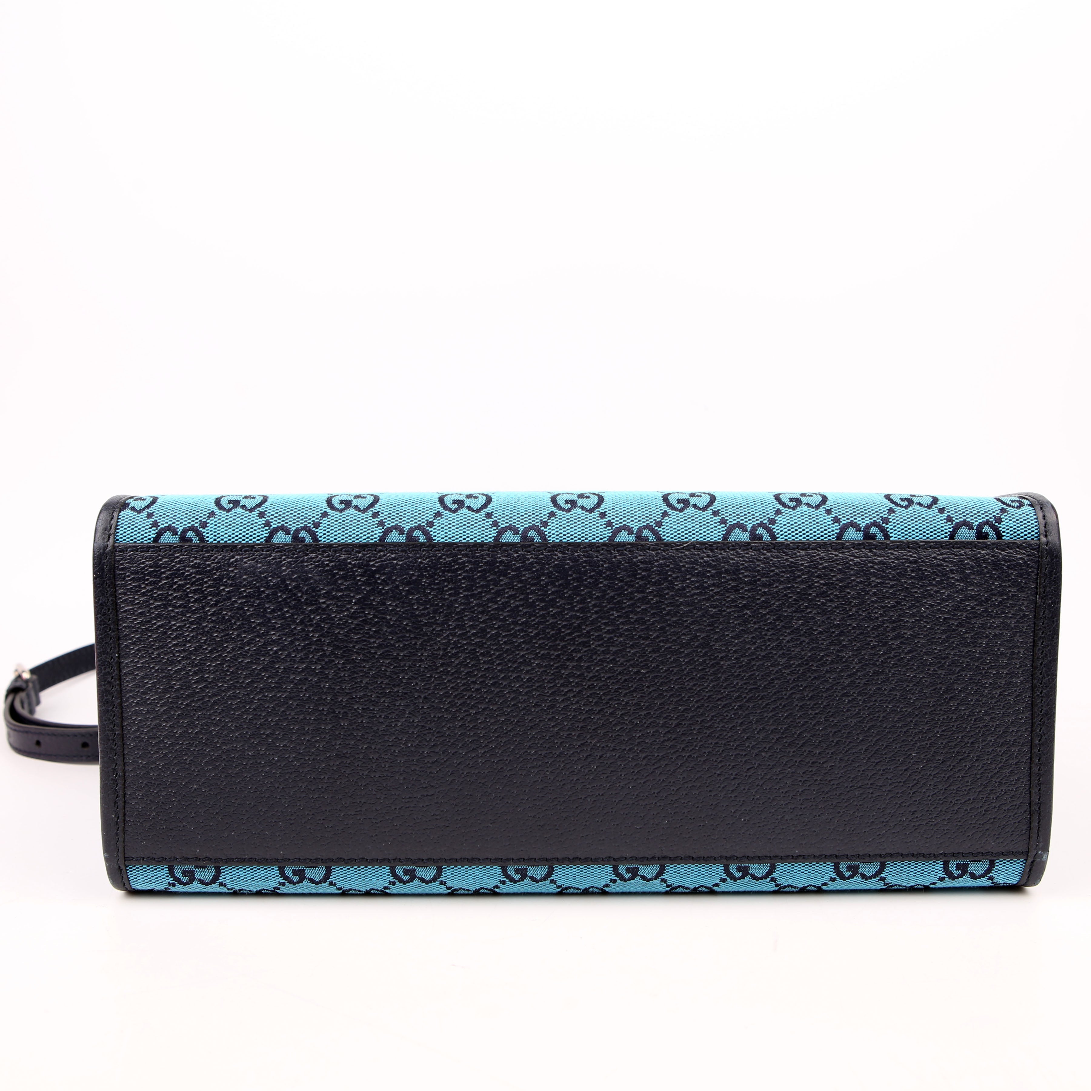 Gucci 659983 GG Canvas Interlocking GG Small Tote Blue