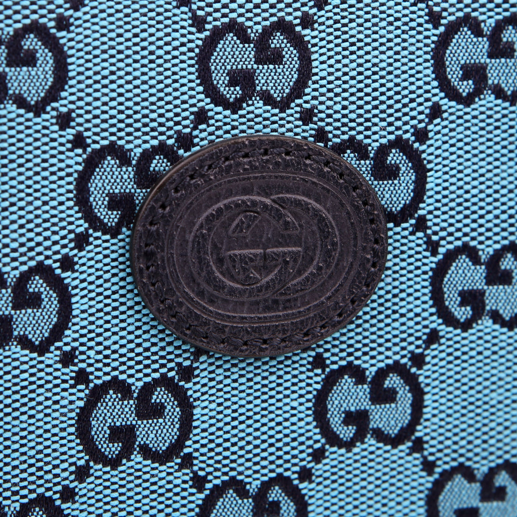 Gucci 659983 GG Canvas Interlocking GG Small Tote Blue