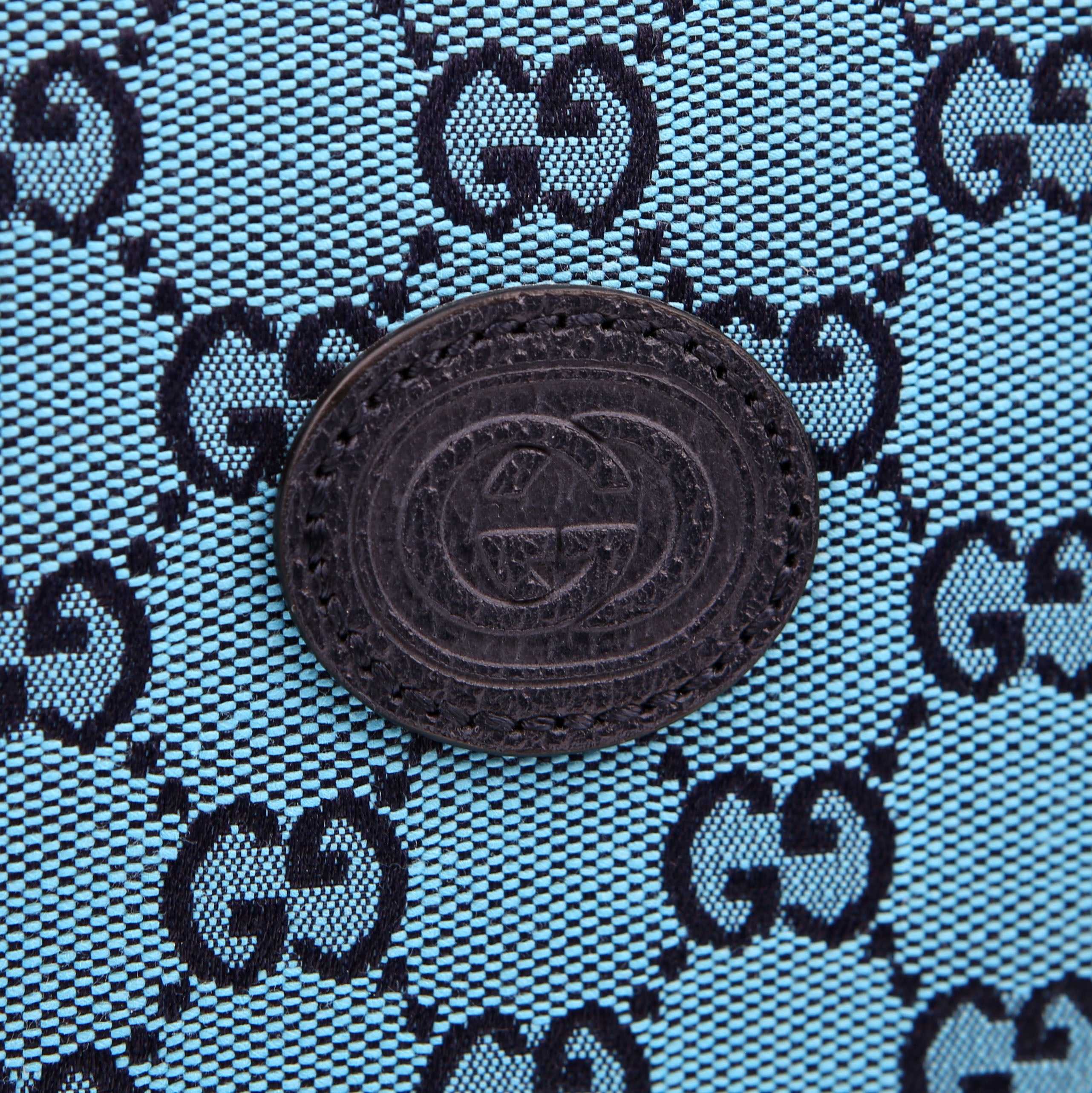 Gucci 659983 GG Canvas Interlocking GG Small Tote Blue