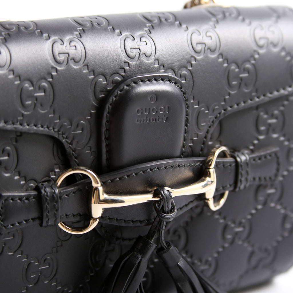 369622 Guccissima Mini Emily Shoulder Black