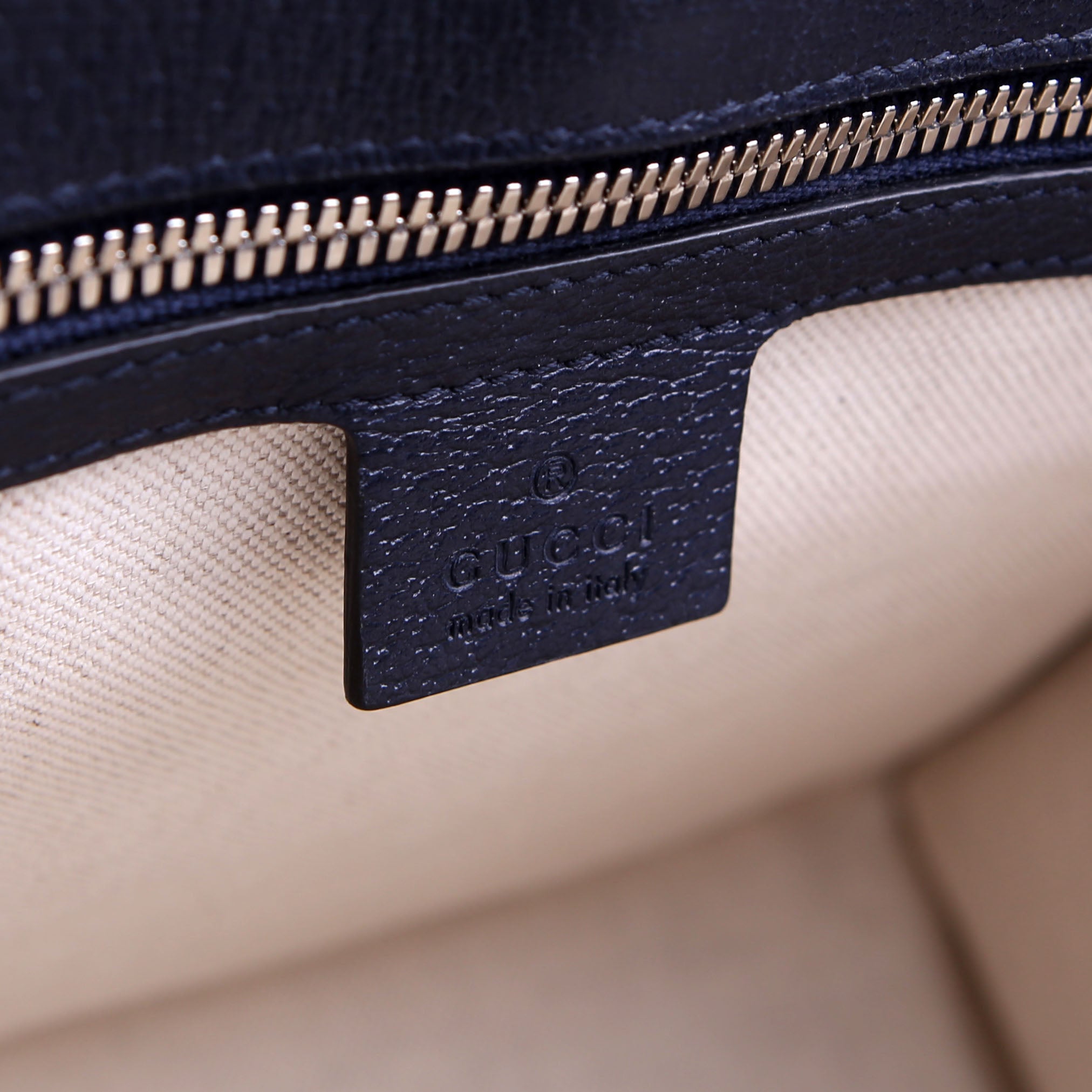 Gucci 659983 GG Canvas Interlocking GG Small Tote Blue