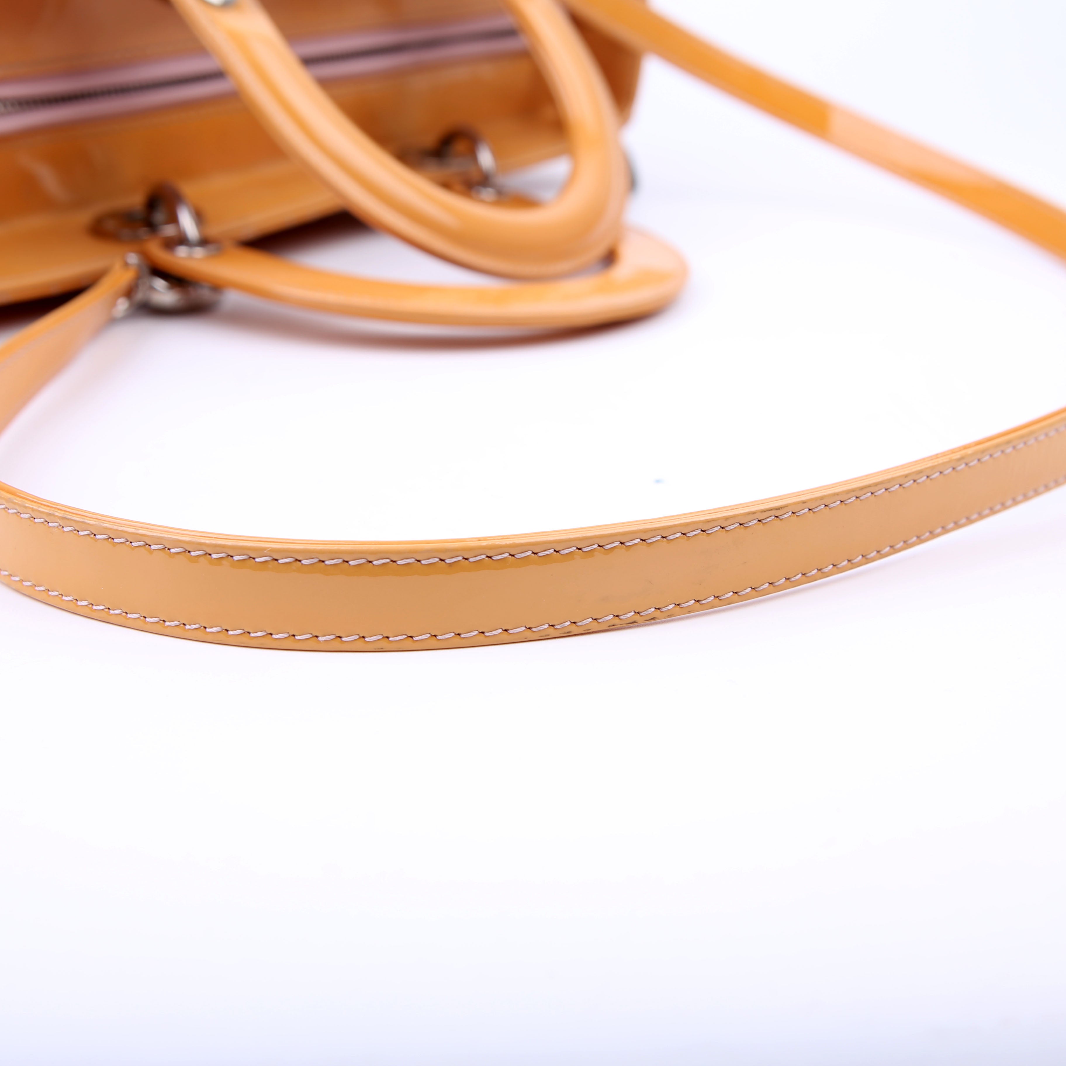 Dior Lady Dior Large Cannage Patent Yellow