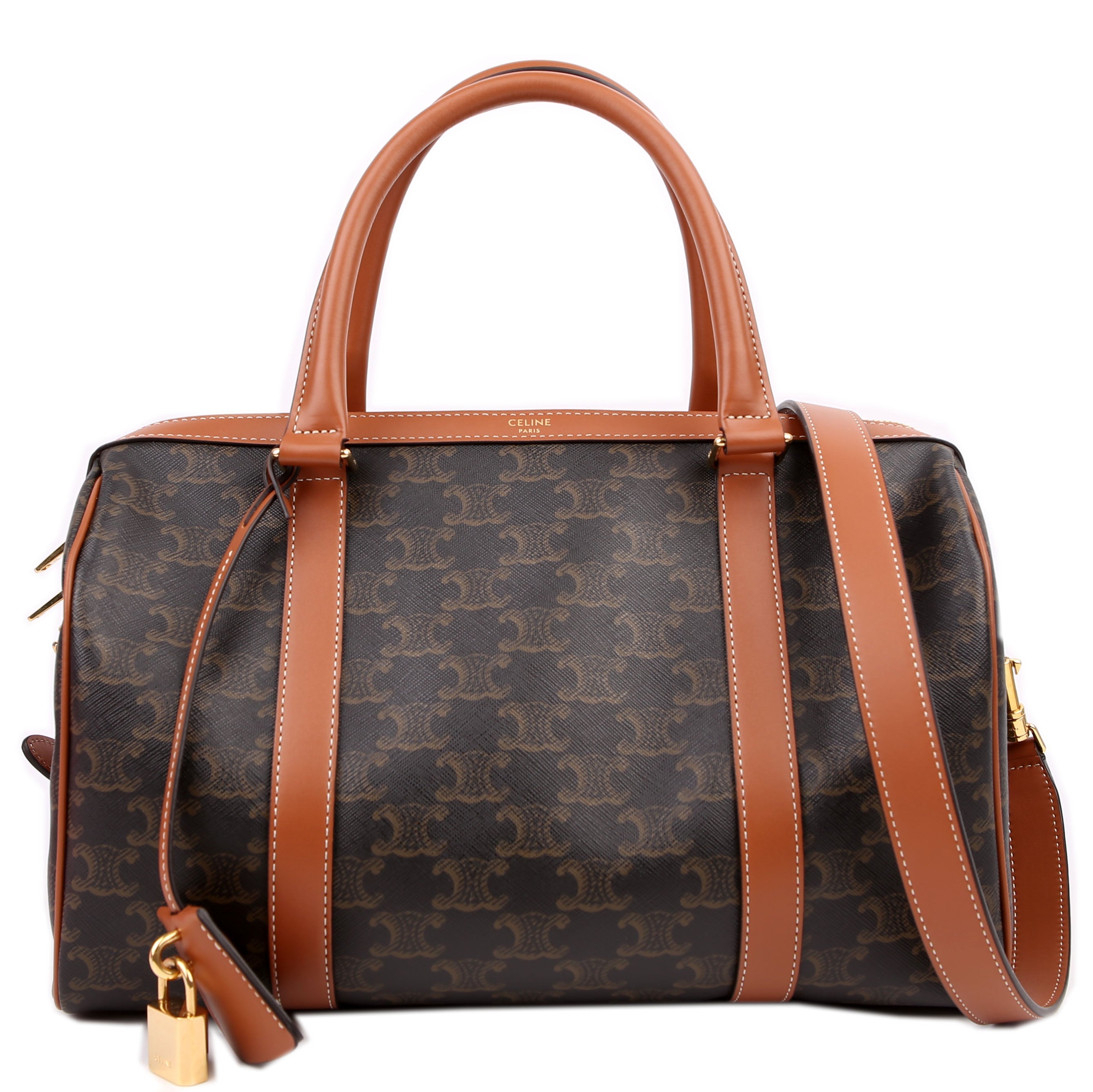 Boston Bag Triomphe Canvas Large Brown