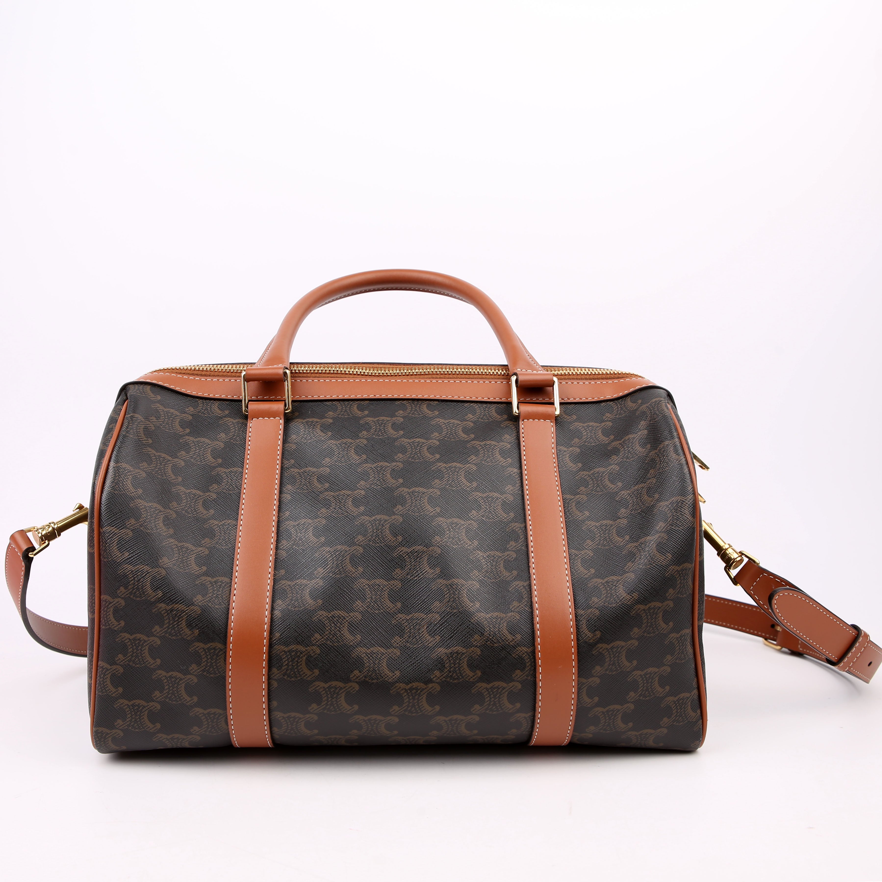 Boston Bag Triomphe Canvas Large Brown