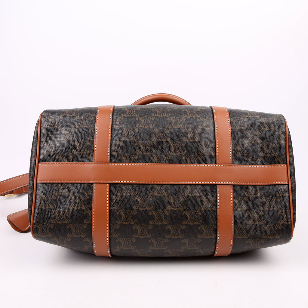 Boston Bag Triomphe Canvas Large Brown