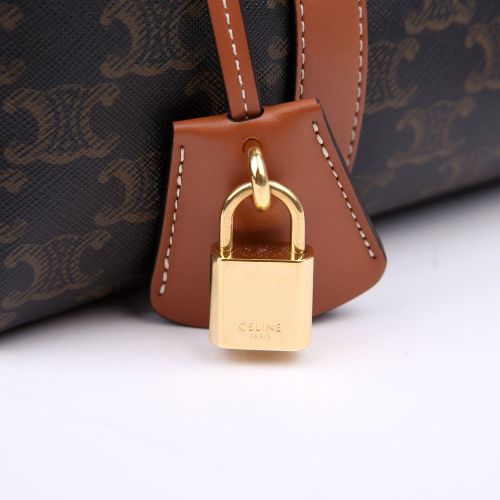 Boston Bag Triomphe Canvas Large Brown