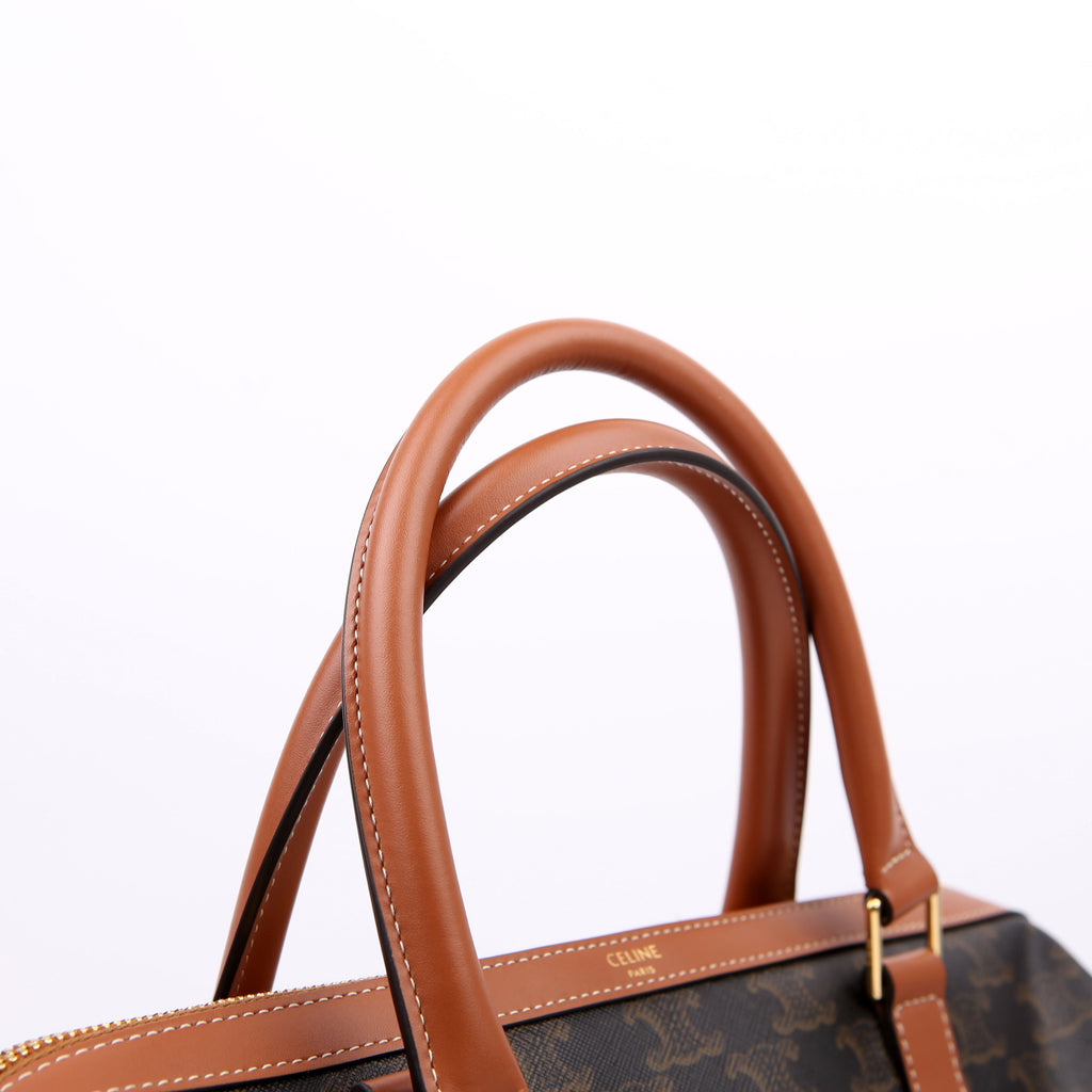 Boston Bag Triomphe Canvas Large Brown