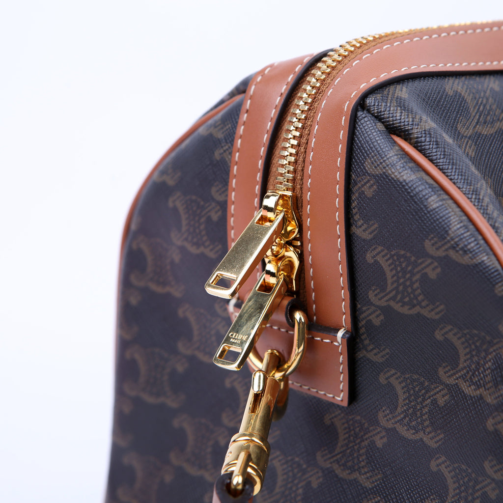Boston Bag Triomphe Canvas Large Brown