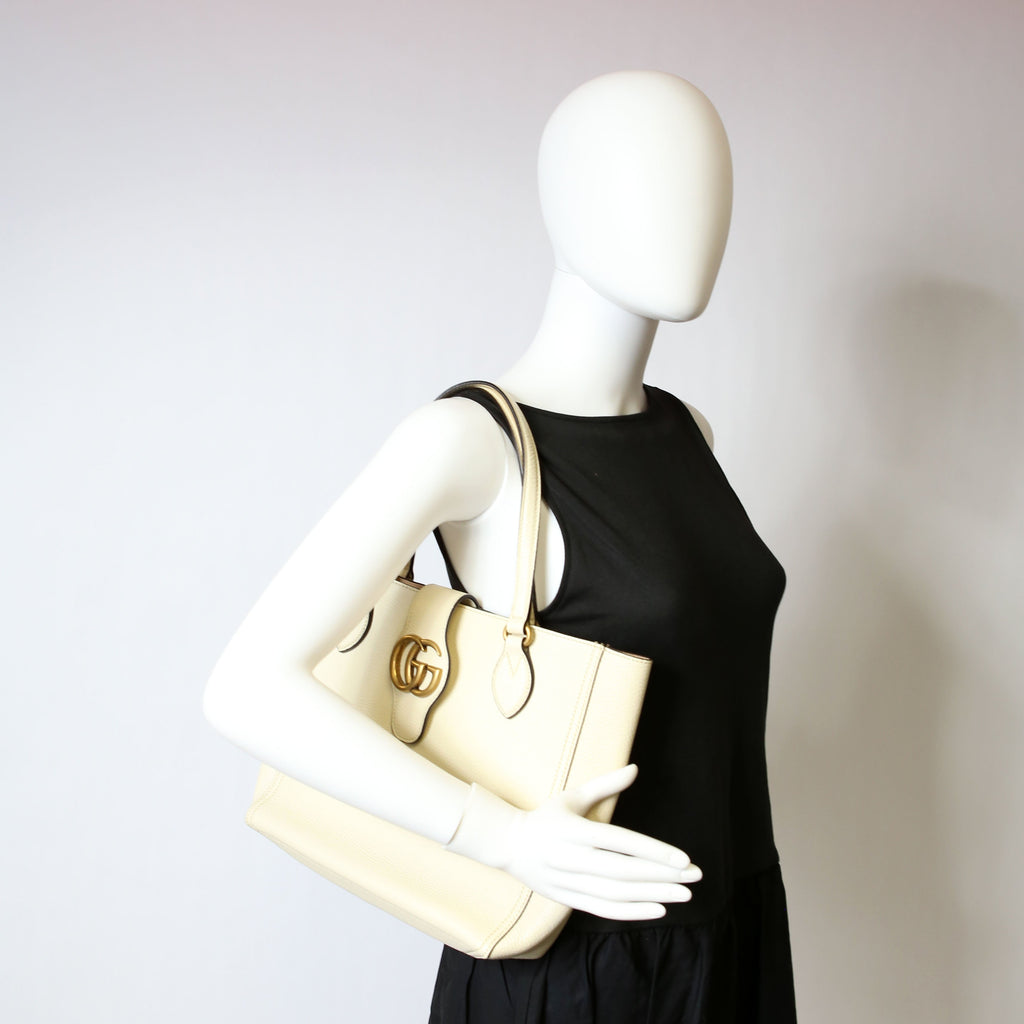 Gucci 779831 Dahlia Tote with Pouch White