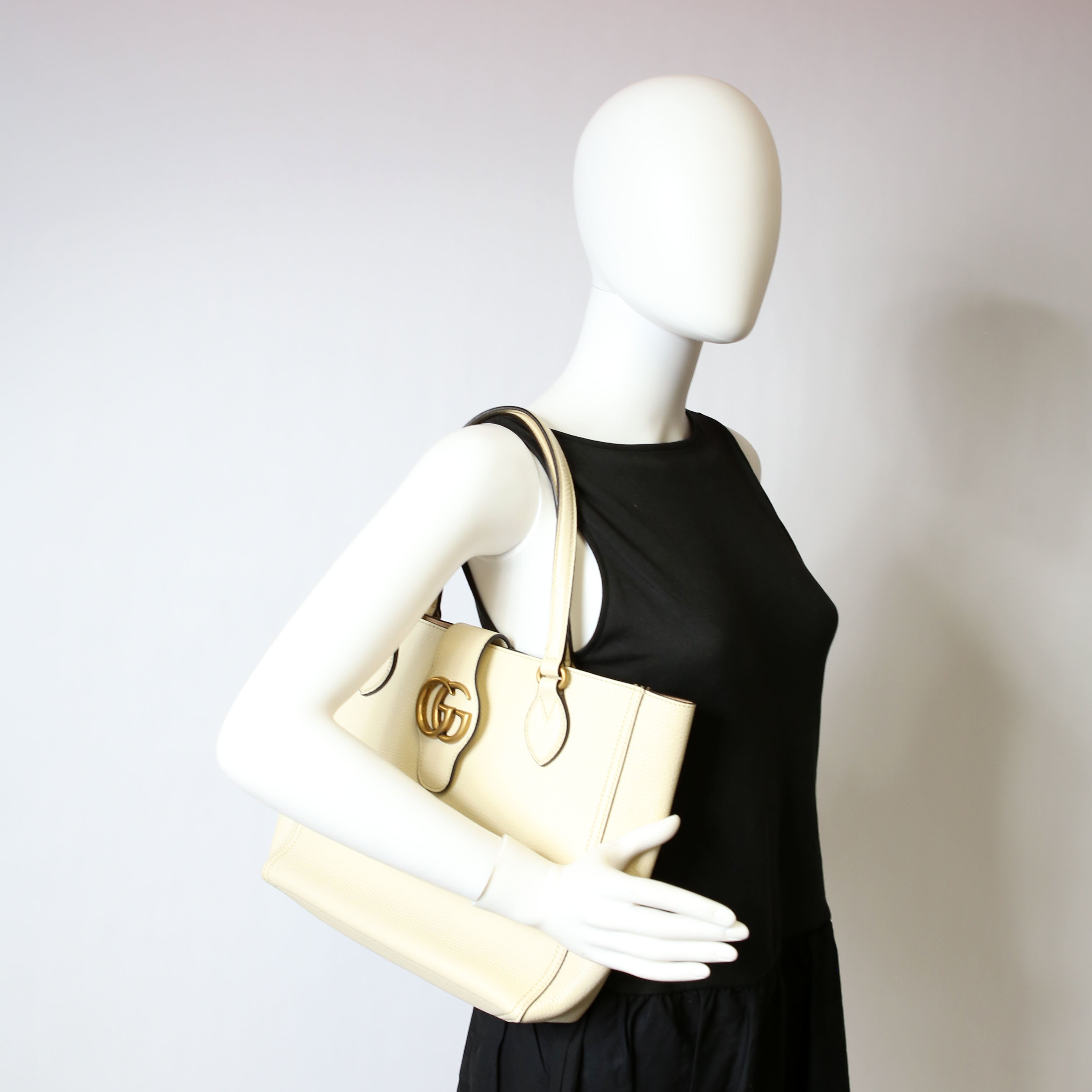 Gucci 779831 Dahlia Tote with Pouch White