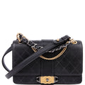 Double Chain Top Handle Flap Calfskin 26M Black