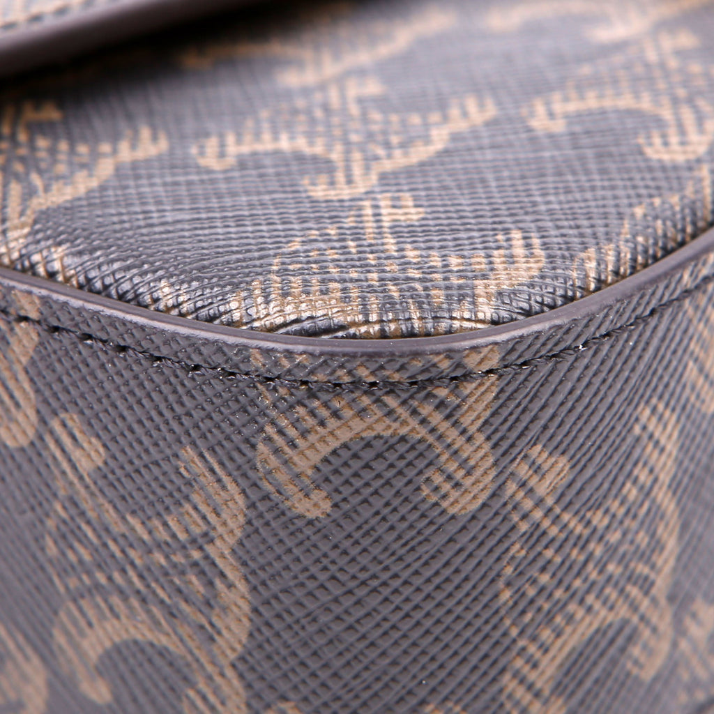 Claude Triomphe Shoulder Bag Canvas/Calfskin Brown