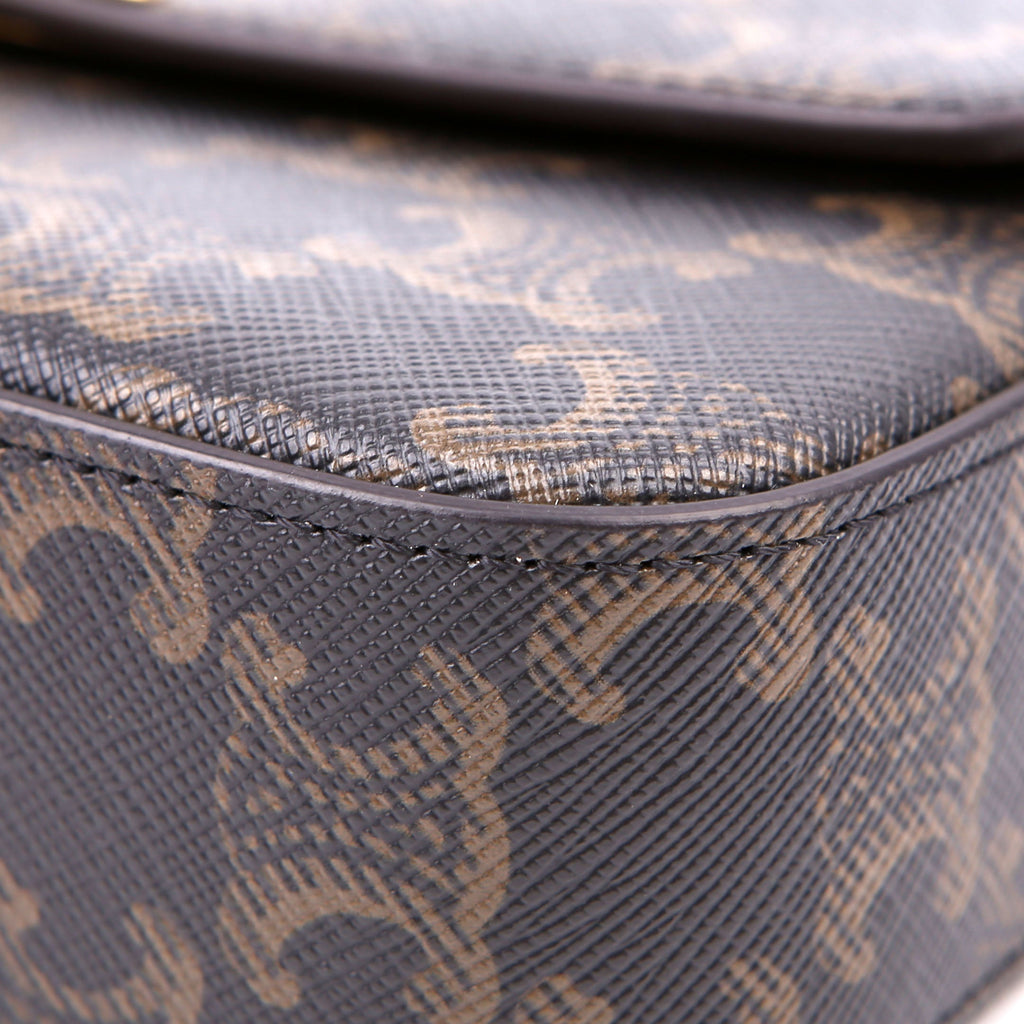 Claude Triomphe Shoulder Bag Canvas/Calfskin Brown