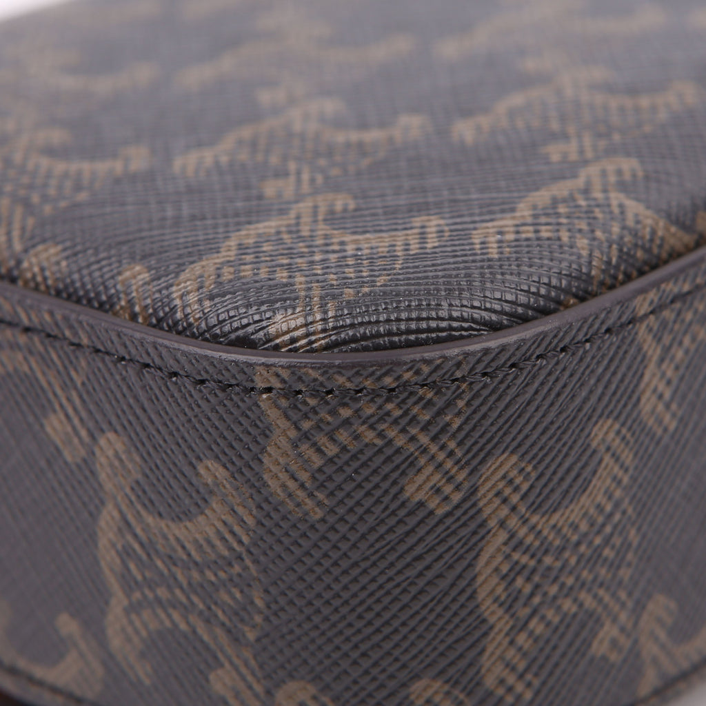 Claude Triomphe Shoulder Bag Canvas/Calfskin Brown