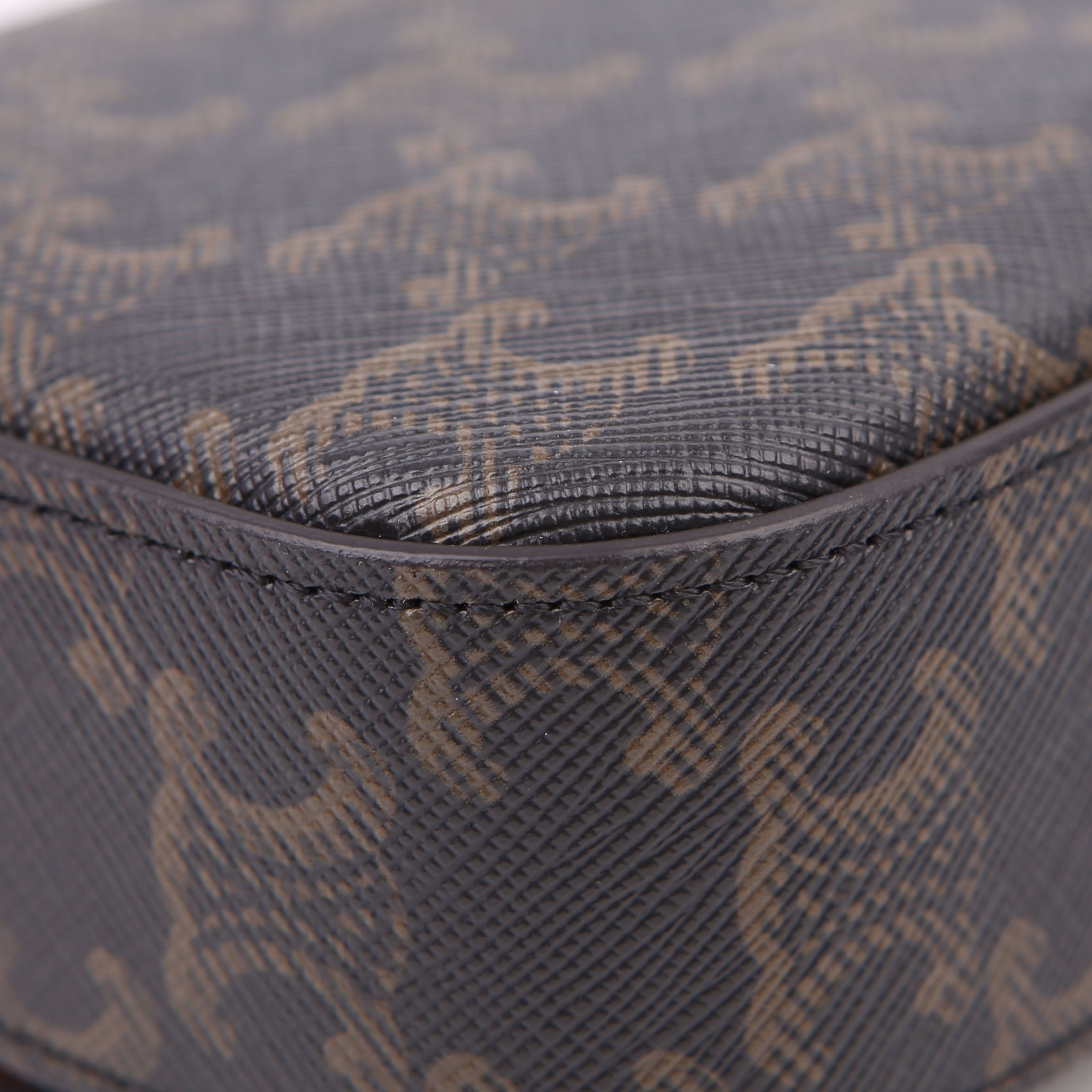 Claude Triomphe Shoulder Bag Canvas/Calfskin Brown