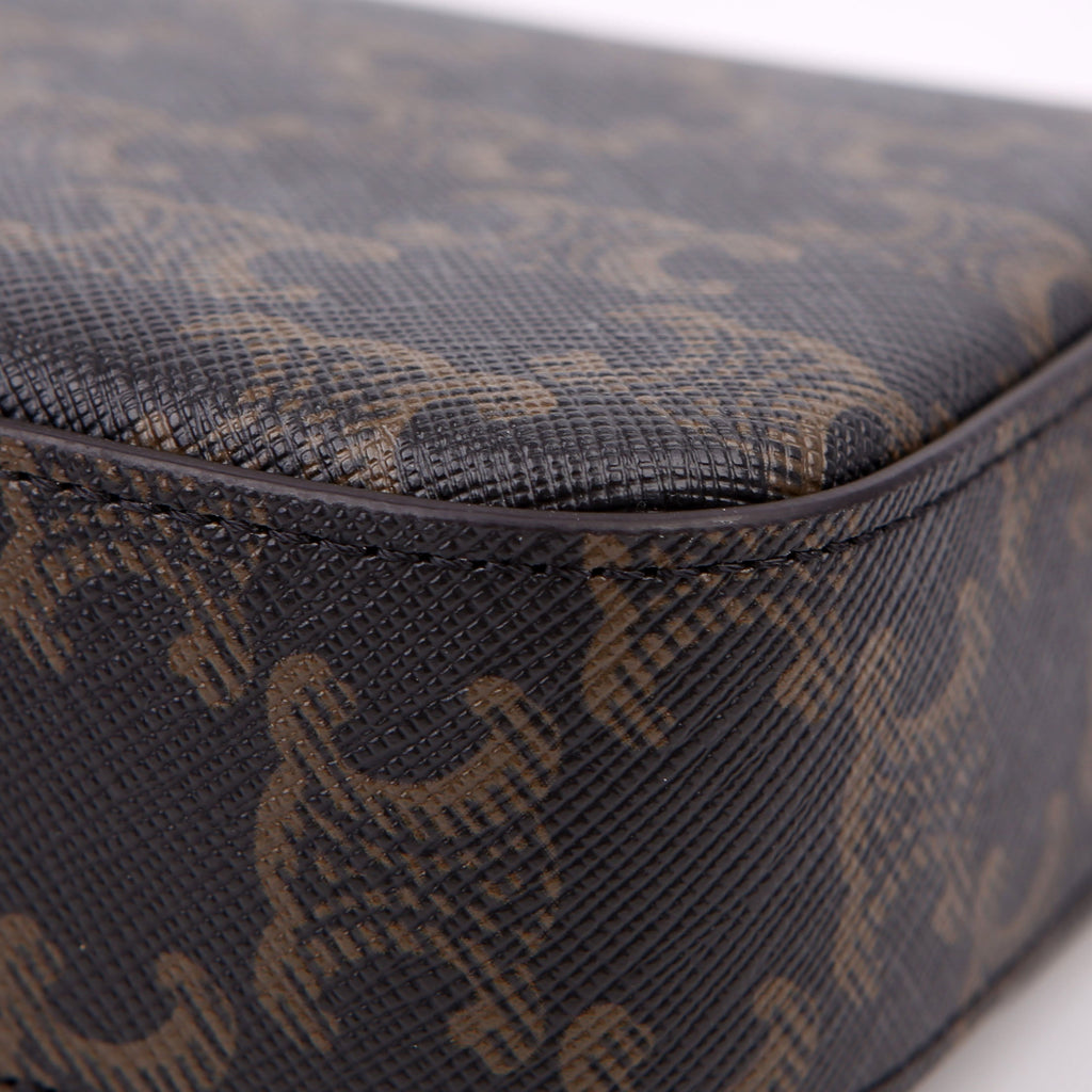 Claude Triomphe Shoulder Bag Canvas/Calfskin Brown