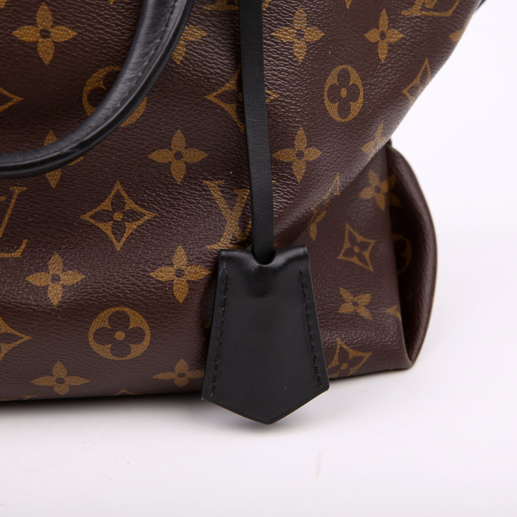 Flower Zipped Tote MM Monogram Black