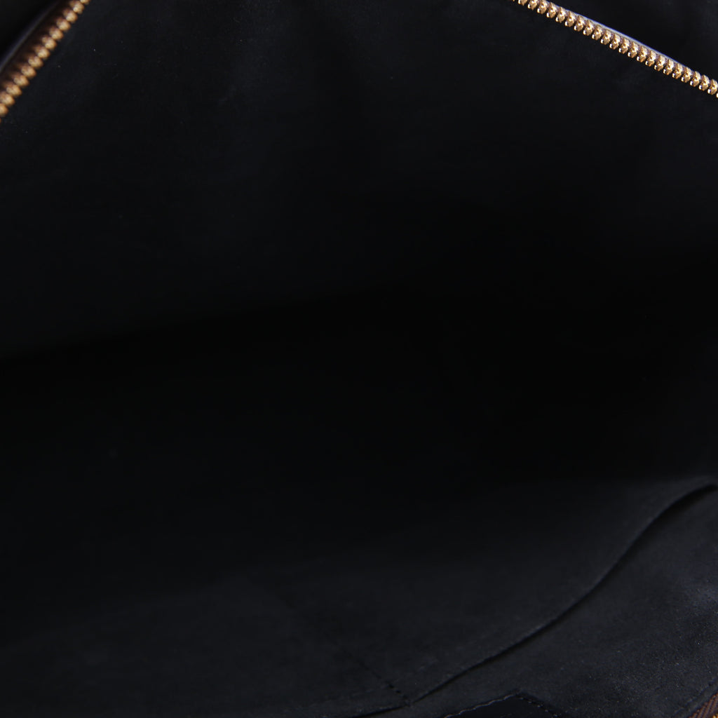 Flower Zipped Tote MM Monogram Black