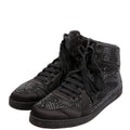 Gucci Satin Crystal High Top Sneakers Size 7 (39) Black