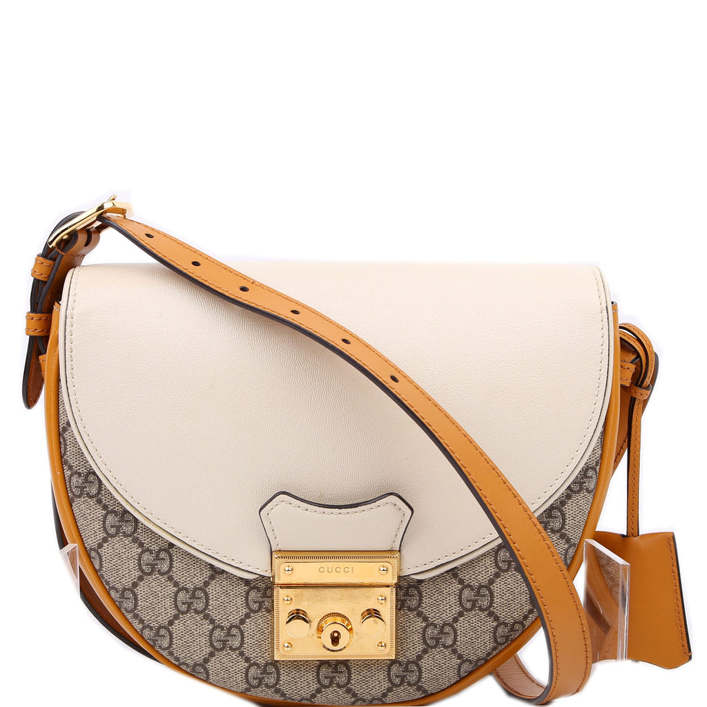 644524 Padlock GG Supreme Small Messenger Cream/Yellow
