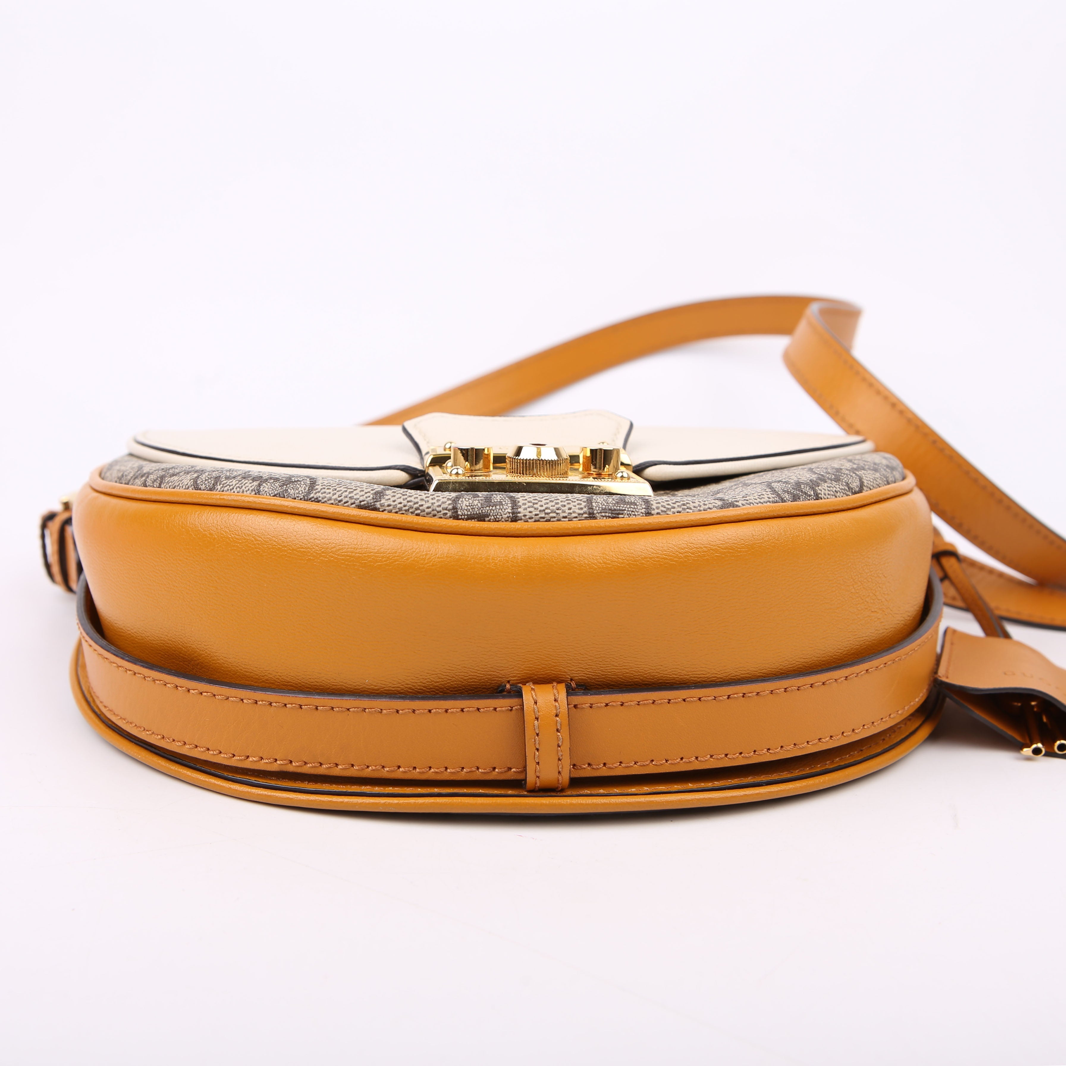 644524 Padlock GG Supreme Small Messenger Cream/Yellow