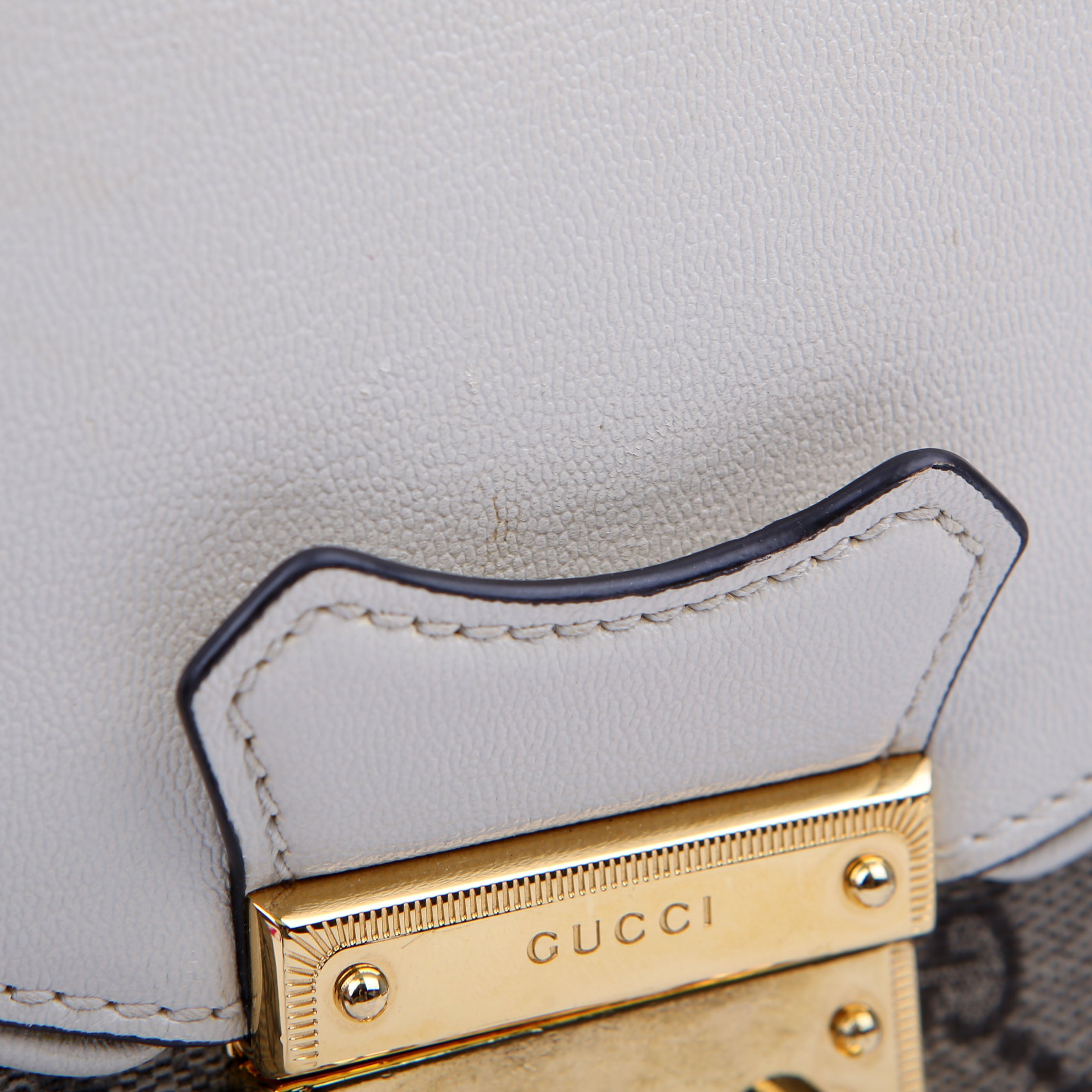 644524 Padlock GG Supreme Small Messenger Cream/Yellow