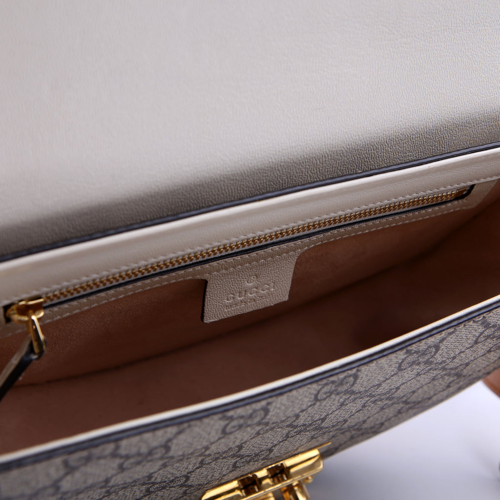 644524 Padlock GG Supreme Small Messenger Cream/Yellow