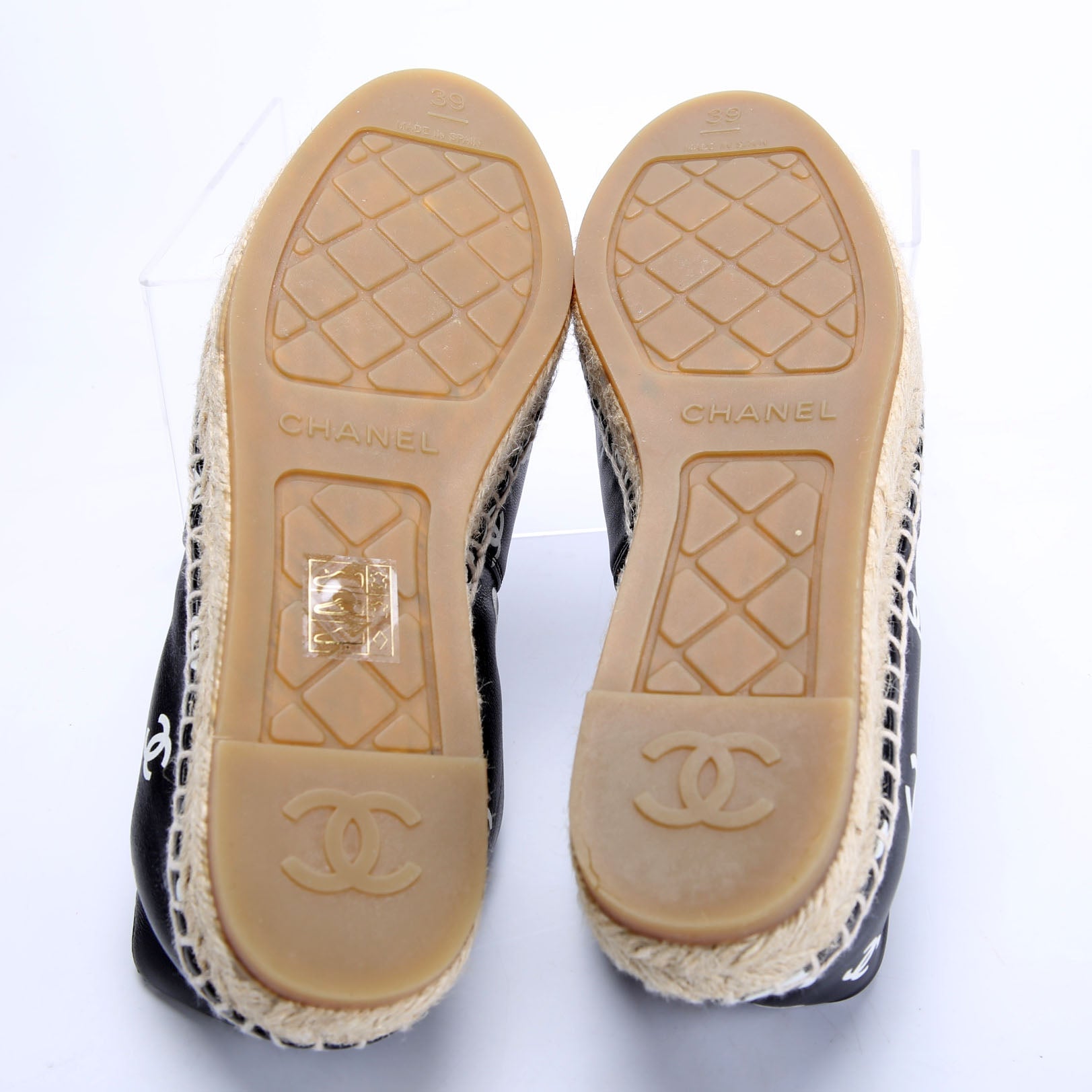 CC Espadrilles Size 39 Black/White