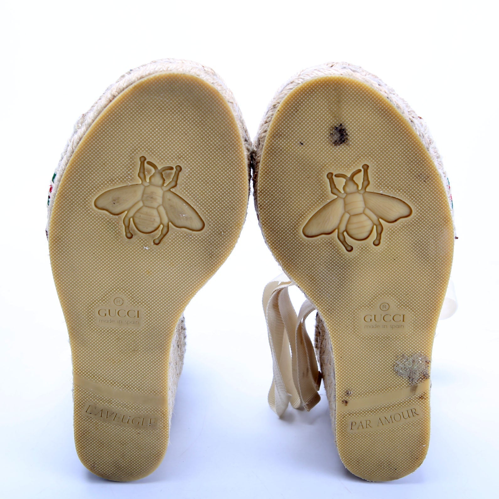 Web Espadrille Wedges Size 37.5 White