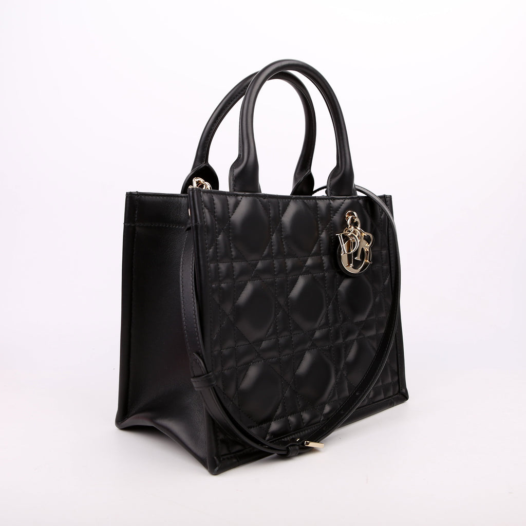 Dior Book Tote Small Lambskin Cannage Black