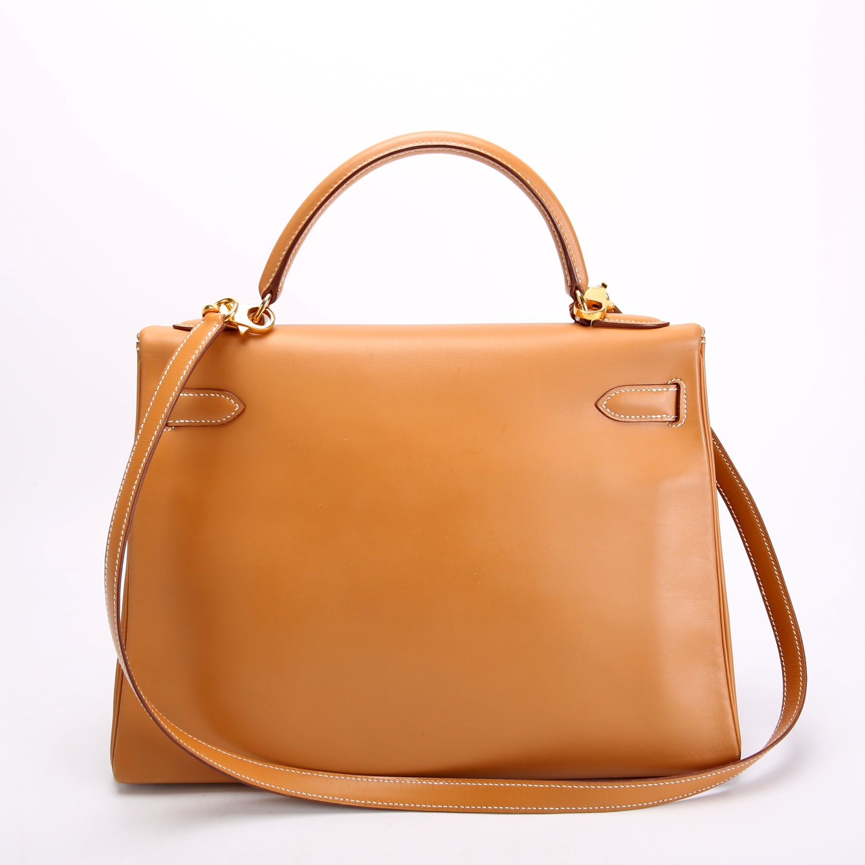Kelly Retourne 32 Chamonix Leather 1993 Tan/Gold