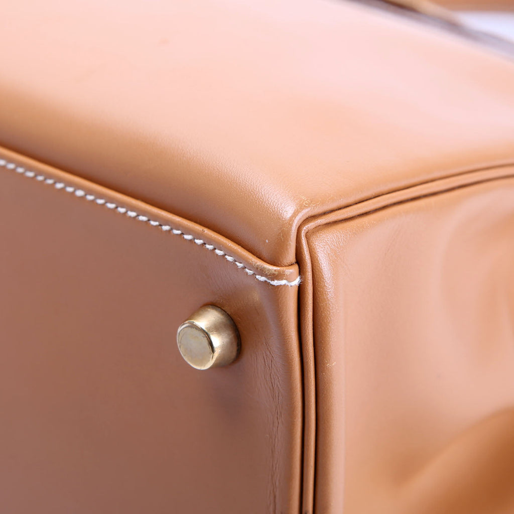 Kelly Retourne 32 Chamonix Leather 1993 Tan/Gold