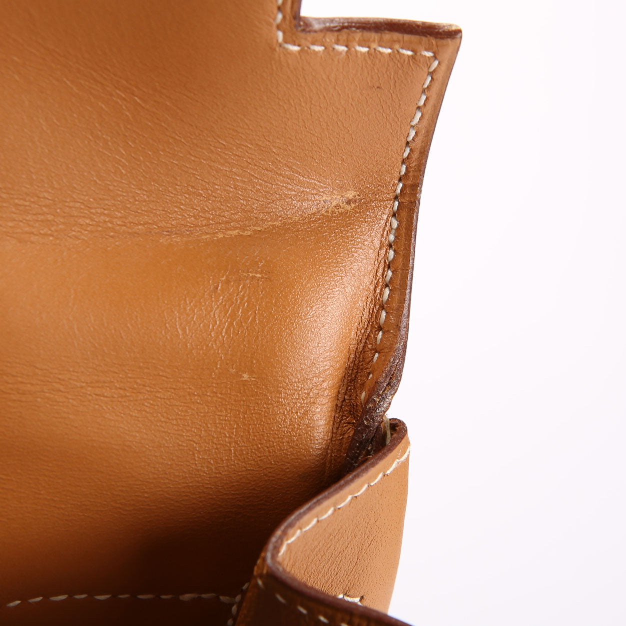 Kelly Retourne 32 Chamonix Leather 1993 Tan/Gold