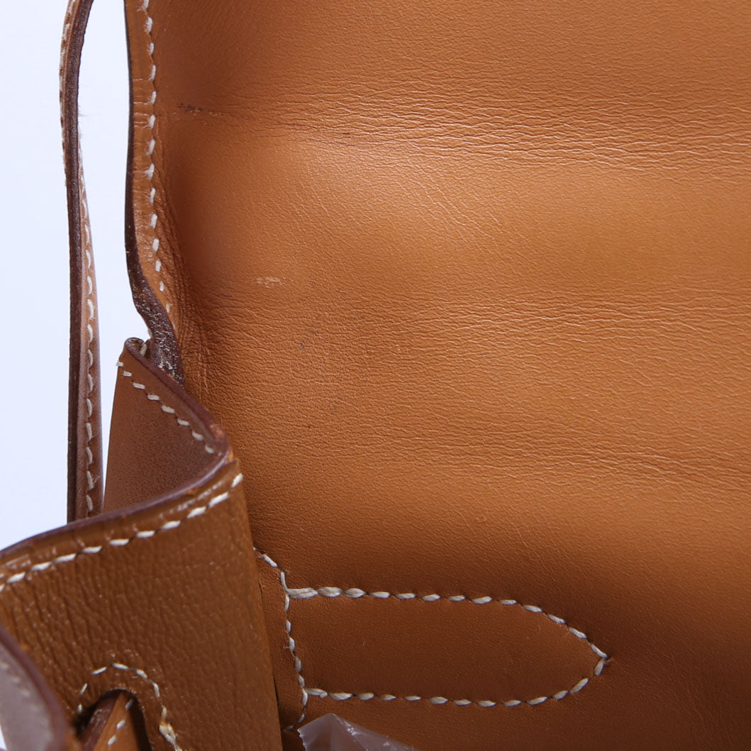 Kelly Retourne 32 Chamonix Leather 1993 Tan/Gold