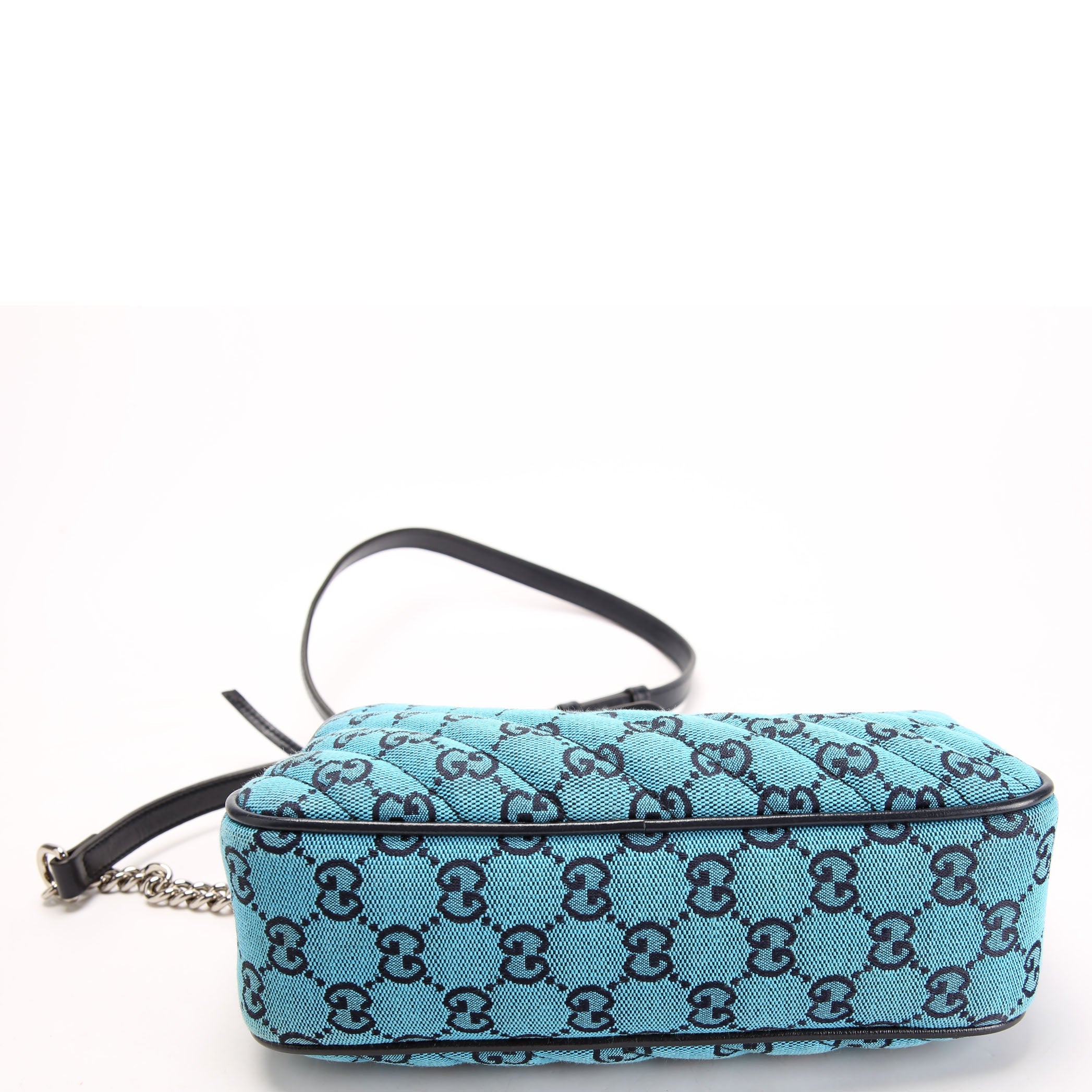 Gucci 447632 Marmont Small GG Canvas Camera Blue